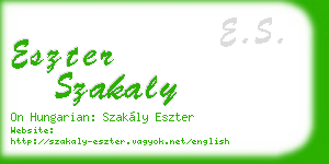 eszter szakaly business card