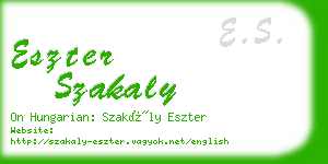 eszter szakaly business card